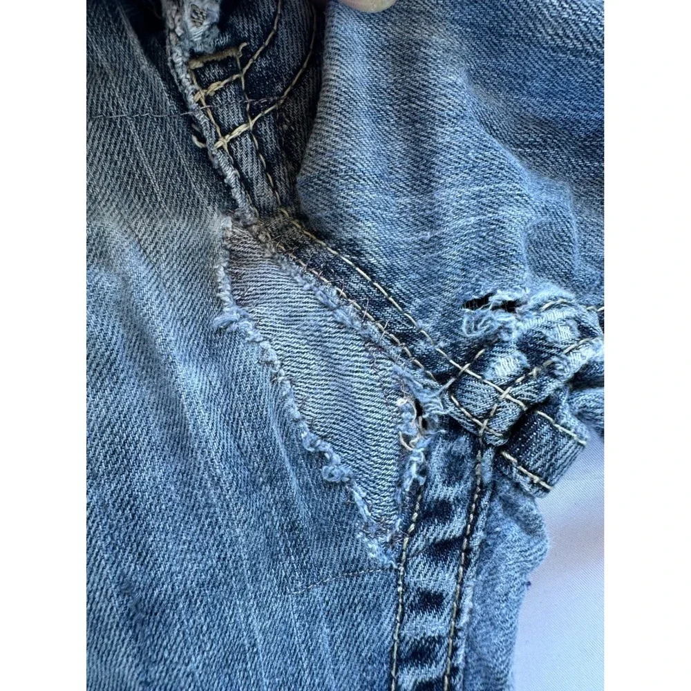 BKE Tyler Straight Leg Distressed Medium Wash Mens Denim Jeans 32R